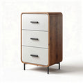 Wooden storage cabinet with three drawers and metal legs 60 x 40 x 90cm